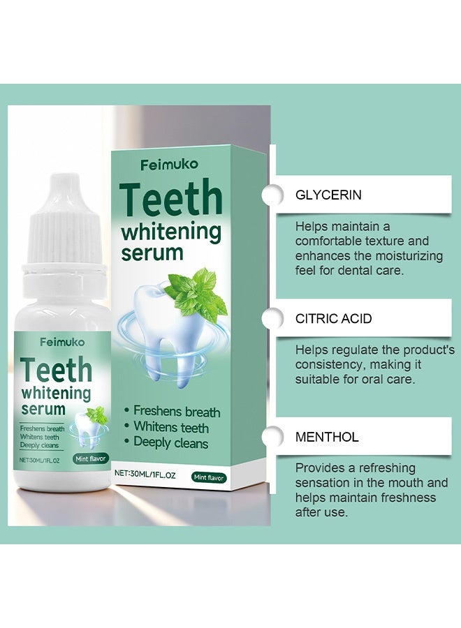 Feimuko Tooth Essence Liquid - Cleanses tooth stains, reduces bad odor. Mint flavor, gentle care essence 30ml - Image 5